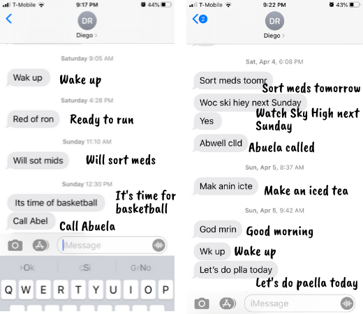 Text message screenshot