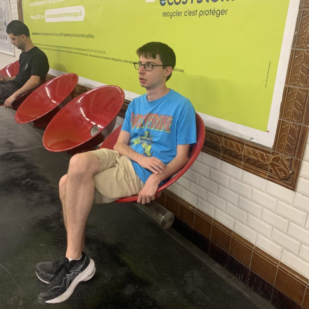 Man waiting for subway