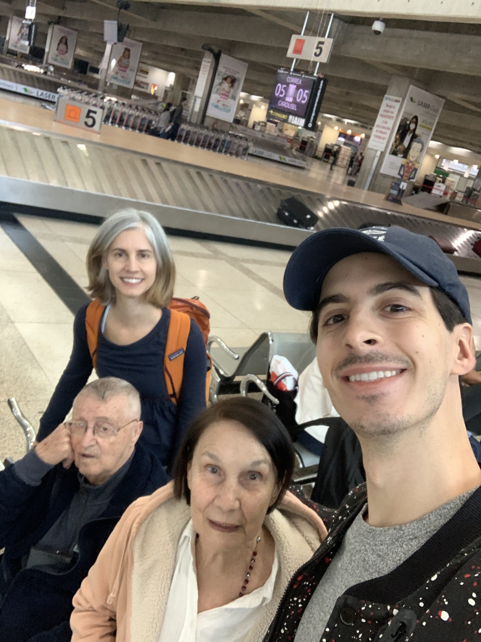 family at the ariport