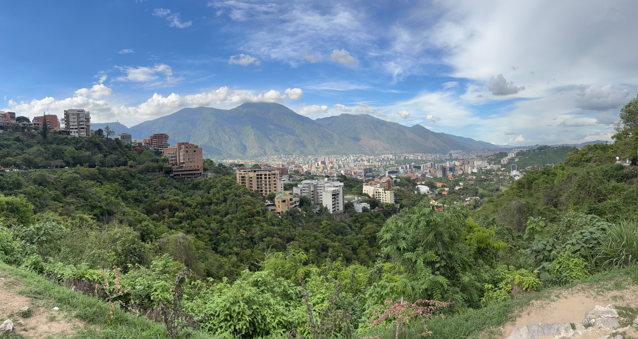mountains and blue sky in Caracas, Venezuela